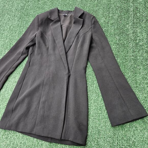 NBD, Black Wrap Tuxedo Dress/Jacket Womens XS Please Read Description.... - Picture 3 of 9